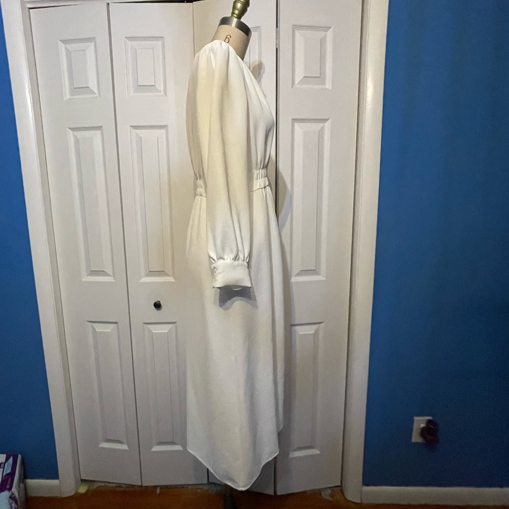 WHITE MIDI DRESS - Picture 2 of 5